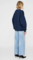 Sudadera extragrande Miles Letterman Azul marino lavado